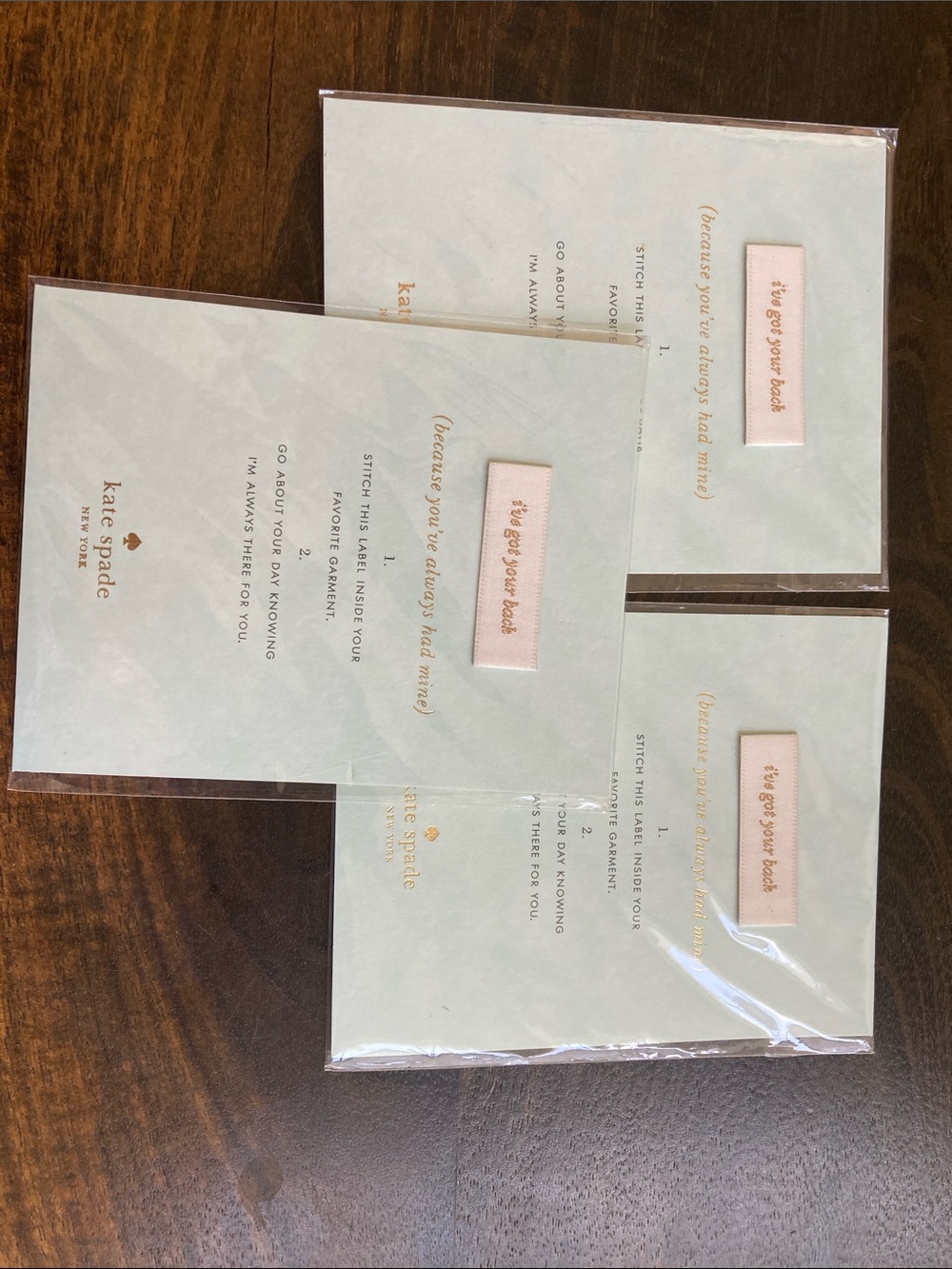 kate spade ‘Ive got your back’ sew- in labels 3
